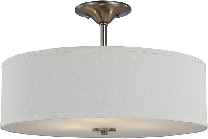Progress Lighting P350168-009 Inspire Close-to-Ceiling, Nickel 11.50x18.00x18.00