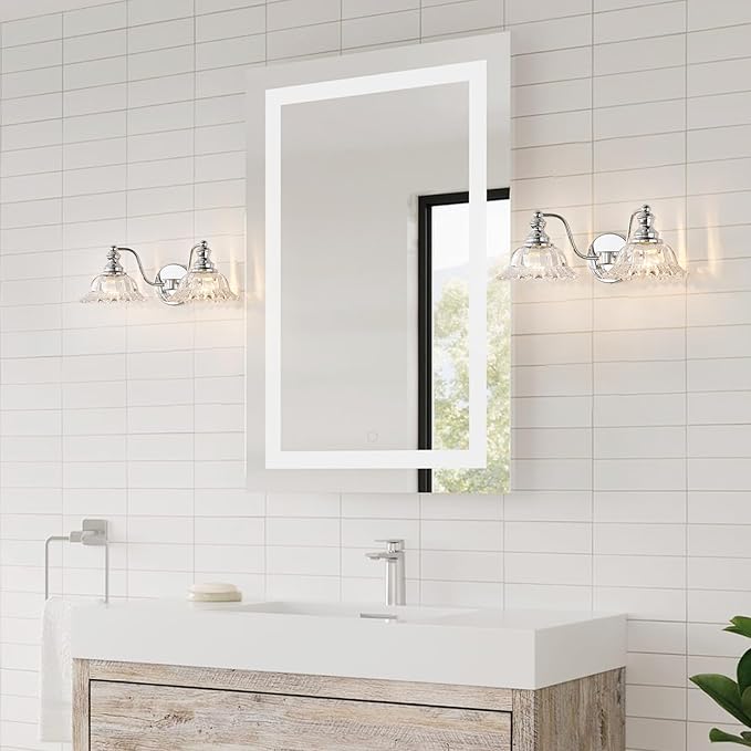XIEDUN Chrome Vanity Light Chrome Bathroom Lights Vanity Lights for Bathroom Light Fixtures