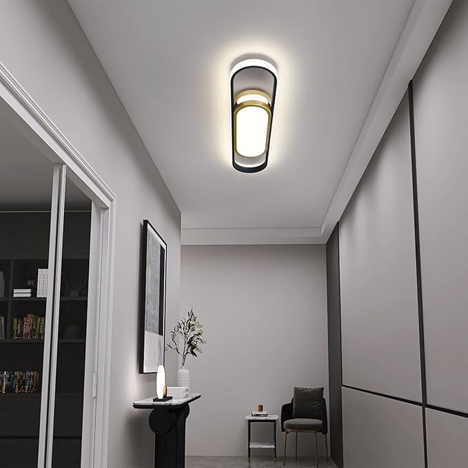 Tioolo Modern LED Flush Mount Ceiling Lights Dimmable LED Ceiling Lamp with Remote Control 2.3ft Acrylic Linear Ceiling Lighting Fixtures for Living Room Kitchen Dining Room Bedroom (40W/3000-6500K)
