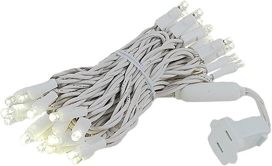 Novelty Lights 11.5 Feet 35 LED String Light, Warm White on White Wire, 4" Spacing Short Fairy Lights, Connectable End-to-End, UL Listed for Indoor/Outdoor