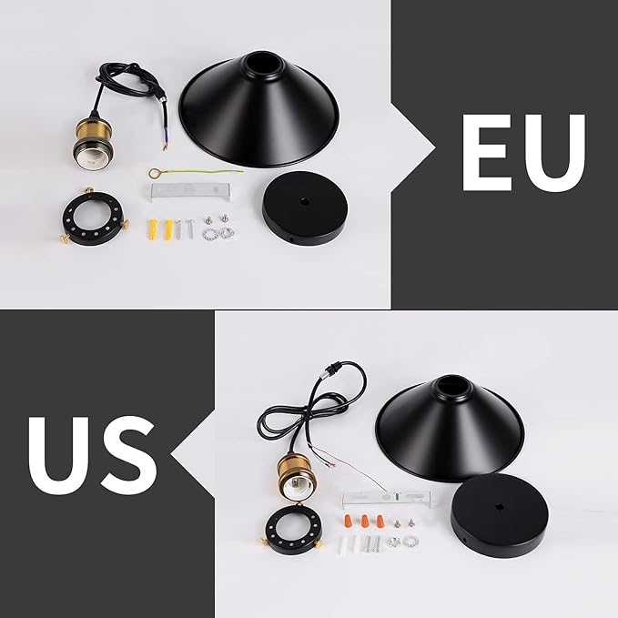 Newrays Industrial Retro Black Iron Kitchen Restaurant Bar Balcony Hanging Pendant Light (2 Pack)