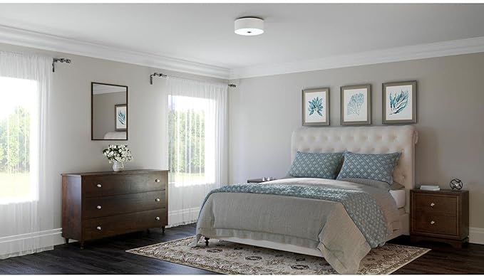Progress Lighting P350130-143 Inspire Close-to-Ceiling, Black, 5.50x13.00x13.00