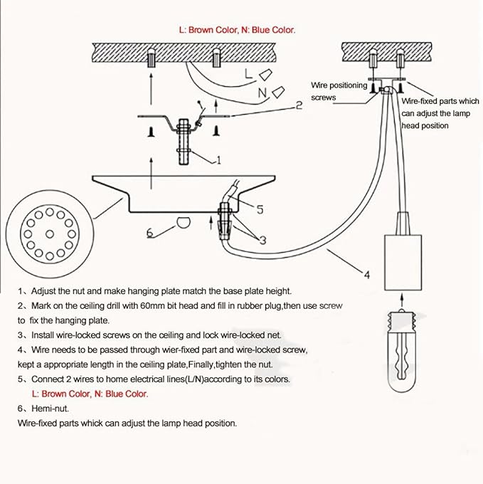 10 Arms Ceiling Spider Light Adjustable DIY Chandelier Farmhouse Industrial Style E26 Pendant Light Kit, for Kitchen Island Bar, Dining Room, Bedroom DIY Decoration