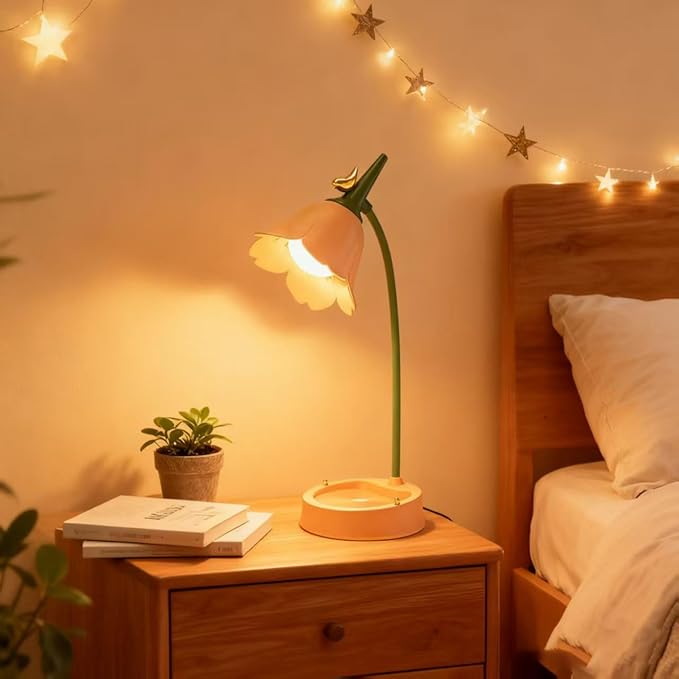 magical JD LED Desk Lamp Cordless Table Light Adjustable Gooseneck Dimmable Touch Rechargeable Battery Eye-Caring Night Light for Kids, Mini Cute Lamp for College Dorm Bedroom Reading, Yellow