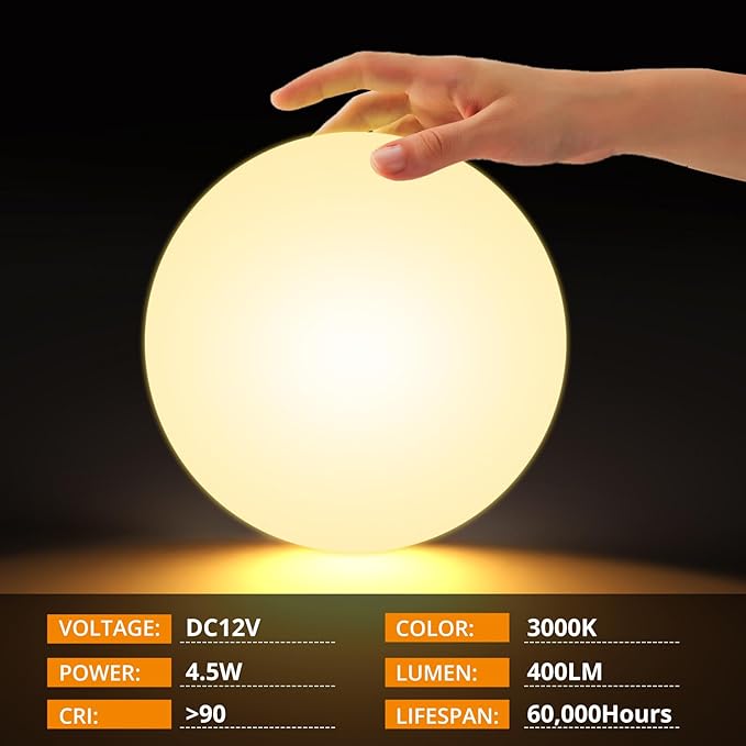 GZV RV Interior Lighting, 4.5 Inch RV Led Ceiling Puck Lights 12V, RV Boat Interior Light, for Camper Travel Trailer Motorhome, 6Pack,3000K (Without Switch)