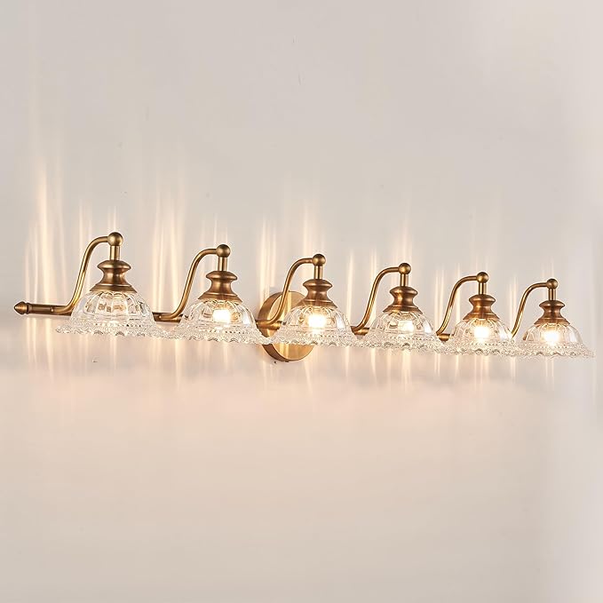 XIEDUN 45" Bathroom Light 6 Light Vanity Light Fixtures (Exclude G9 Bulb) Vanity Lights for Bathroom