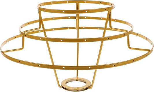 OSALADI DIY Chandelier Frame Lamp Shade Wire Frame 10.9 Inch Iron Light Fixture Replacement for Ceiling Pendant Lamps and Table Lamps
