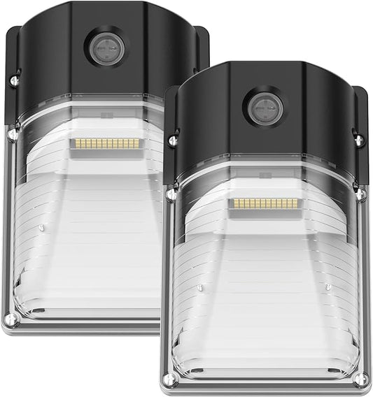30W LED Wall Pack Light, Dusk to Dawn Outdoor Lighting Sensor, 3600LM, 5000K, LED Outdoor Wall Lights, 120Vac IP65 Waterproof Security Flood Light for Commercial, Porch, Garage, Garden, 2 Pack