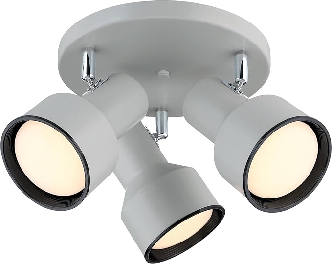 Westinghouse Lighting Remick Three Light Indoor Multi-Directional Flush Mount Ceiling Fixture, Off White Finish