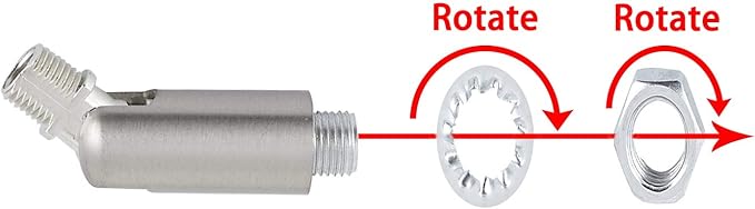 M10 Threaded Extension Rod with Sloped Ceiling Adapter Kits for Pendant Light, Island Lighting, Brushed Nickel