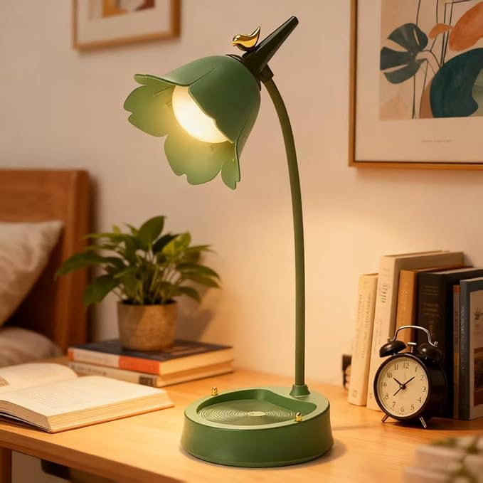 magical JD LED Desk Lamp Cordless Table Light Adjustable Gooseneck Dimmable Touch Rechargeable Battery Eye-Caring Night Light for Kids,Mini Cute Lamp for College Dorm Bedroom Reading