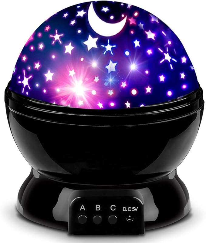 MOKOQI Star Projector Night Lights for Kids, Birthday Gifts for 1-4-6-14 Year Old Girl Boy Kids Bedroom, Glow in The Dark Stars Moon for Child Asleep Peacefully