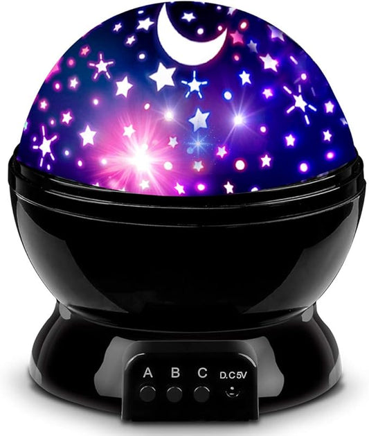 MOKOQI Star Projector Night Lights for Kids, Birthday Gifts for 1-4-6-14 Year Old Girl Boy Kids Bedroom, Glow in The Dark Stars Moon for Child Asleep Peacefully