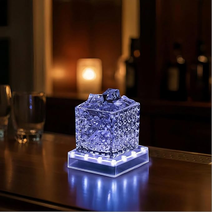 Simplelight 5 Inch Square LED Light Base - Perfect for Glass Art, Ideal Led Display for Vases, Centerpieces (5inch Square LED Vase Base Light, White)