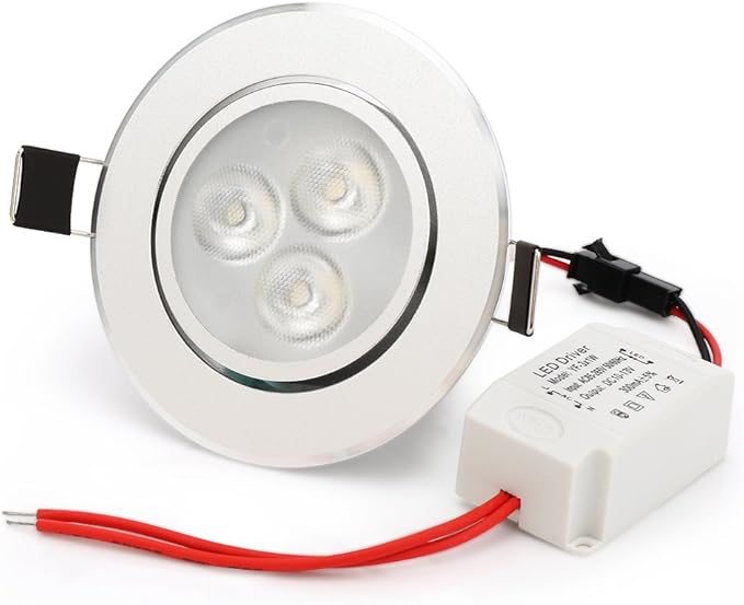 Esbaybulbs Pack of 10 LED Color Changing Recessed Lighting 3W RGB Downlight Ceiling Light with Remote Control