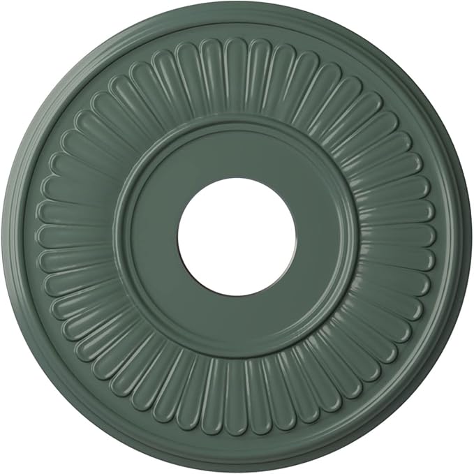 Ekena Millwork CM15BECBF 15 3/4"OD X 3 7/8"ID X 3/4"P Berkshire Ceiling Medallion Fits Canopies Up to 7", Cloud Burst
