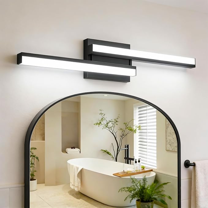 Bathroom Vanity Light 24 inch- Bathroom Light Fixture Over Mirror,25W 5000K 1 Pack Adjustable -ETL Certificated