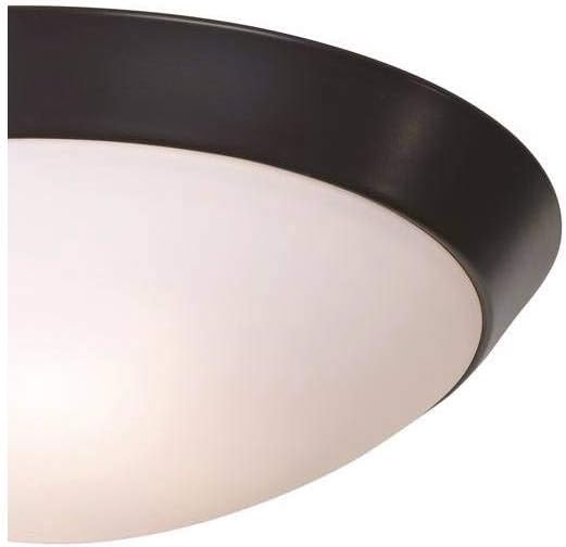 360 Lighting Davis Modern Small Ceiling Light Flush Mount Fixture Oil Rubbed Bronze 13" Wide Frosted Glass Dome for House Bedroom Hallway Living Room Bathroom Dining Kitchen