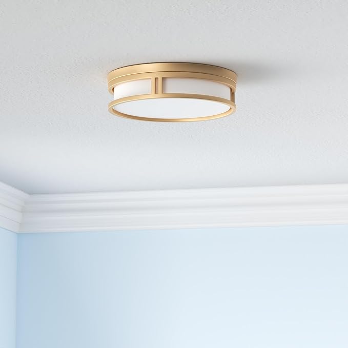 12.5 Inch LED Flush Mount Ceiling Light Fixture, 26W, Super Bright 1700 Lumens, 3 Color 3000K/4000K/5000K, Dimmable Ceiling Lamp for Bedroom Hallway Bathroom Kitchen (Gold)