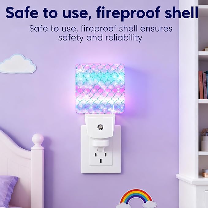 Night Light Plug-in Dusk to Dawn Smart Sensor White Led Nightlight for Bedroom Bathroom Kitchen Hallway Stairs Energy Efficient Decor Desk Lamp