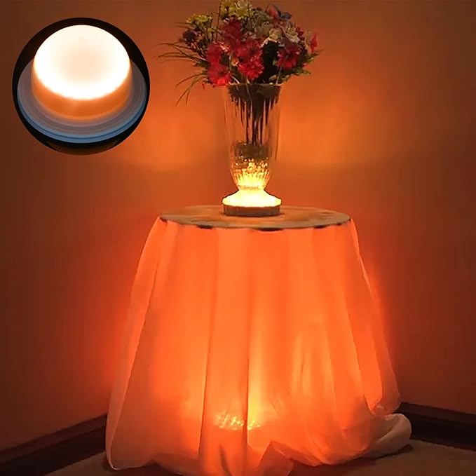 Under Table Light for Parties, Cocktail Table Lighting for Wedding with Remote, Rechargeable Uplighting for Coffee Table, Events, Reception, Furniture