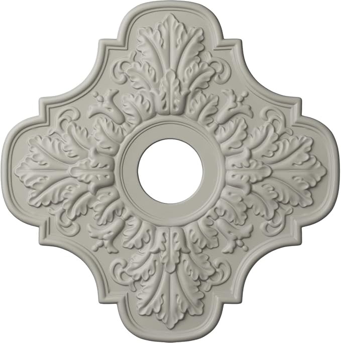 Ekena Millwork CM17PEPCFDecorative Ceiling Medallions Modeled After Original Historical Patterns & Designs, Pot of Cream