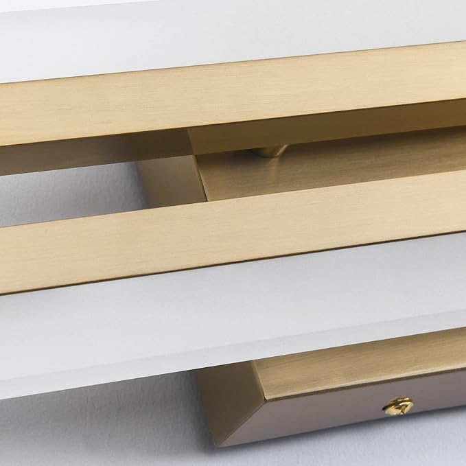 PRESDE 32" LED Vanity Light Bar, Modern Brushed Gold Bathroom Light Fixtures Over Mirror