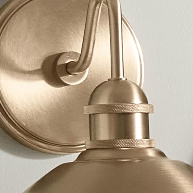 Kichler Clyde 1 Light Bathroom Vanity in a Rich Champagne Bronze Finish, for Bathrooms, (7.25" H x 7.5" W x 8.25" Ext.), 45943CPZ