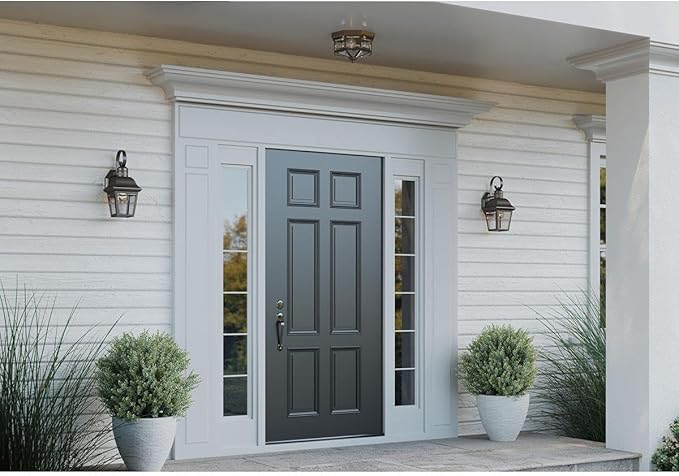 Progress Lighting 3-Light Beveled Glass 9-3/4" Close-to-Ceiling, Indoor, P5788-20, Antique Bronze