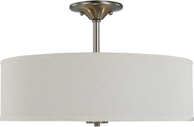 Progress Lighting P350168-009 Inspire Close-to-Ceiling, Nickel 11.50x18.00x18.00