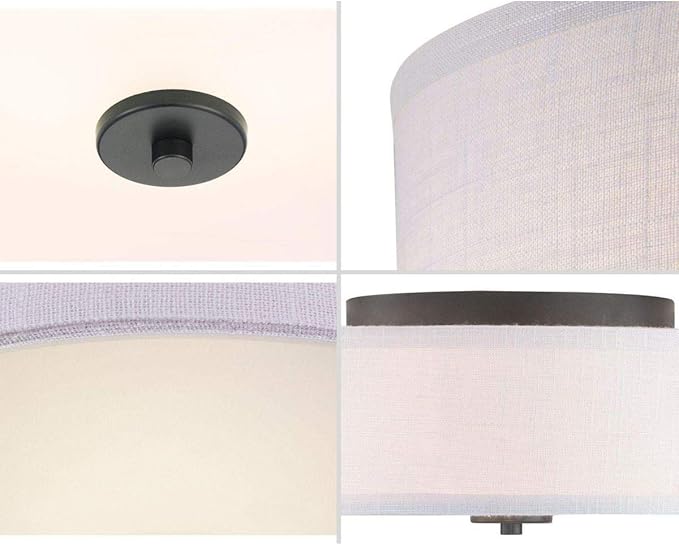 Progress Lighting P350130-143 Inspire Close-to-Ceiling, Black, 5.50x13.00x13.00