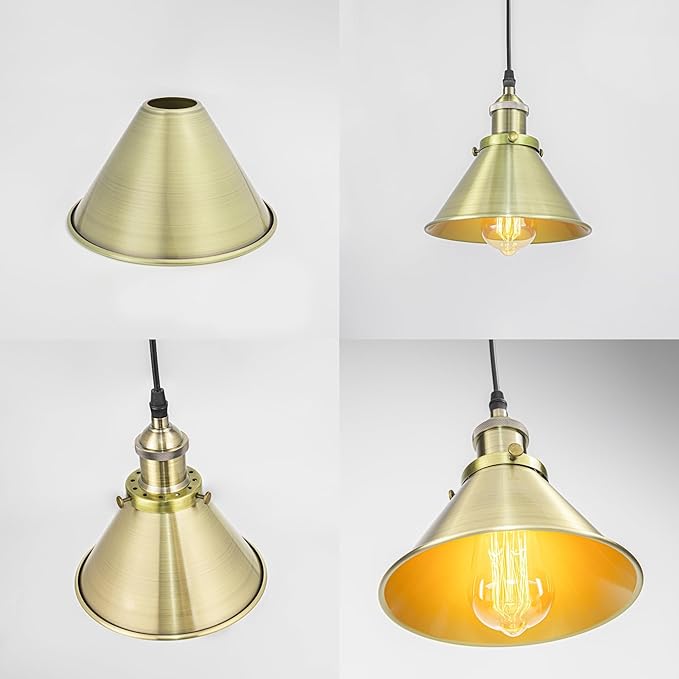 1x Plug in Cable Track Rail, 2X Adjustable Cord Bronze Track Lighting Fixtures E26 Base H-Type Vintage Design for Kitchen Loft(No Bulb)