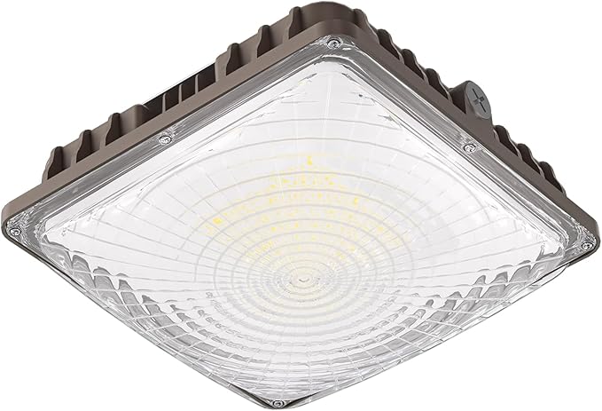 40W LED Canopy Light, 6000LM LED Canopy Lights Outdoor, IP65 Waterproof Canopy Light for Gas Station Industrial Lighting Garage Barn Shop Carport Warehouse Building Entrance UL Listed, 1 Pack