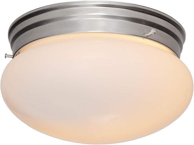 Designers Fountain 9 in 2-Light Flush Mount Ceiling Light with Frosted Glass Shade, Pewter, 4732-PW