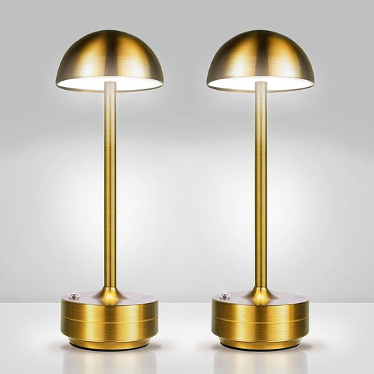 2 Pack Cordless Table Lamp Rechargeable - LED Table Lights Outdoor - 5000mAh Battery Operated Portable Touch Dimmable Lamps for Patio Restaurant Dining Room