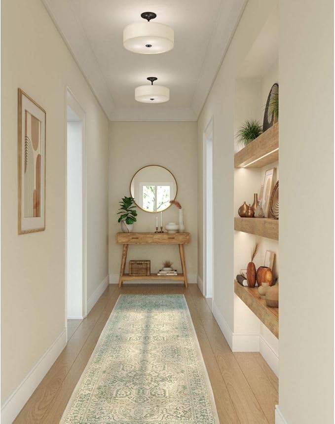 Progress Lighting Inspire Collection Graphite Three-Light 18" Semi-Flush Mount, 11.50x18.00x18.00