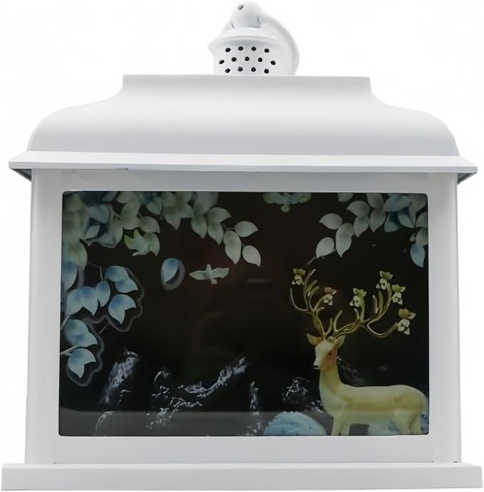 Simulated LED Fireplace Lantern USB & Battery Powered Flameless Light with Emulation Flame Table Decorative Lamp Copper Fireplace Ornament for Cozy Home Decor Free Standing Electric Log Burner