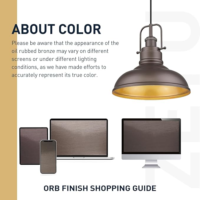 zeyu 2 Pack Farmhouse Pendant Light Fixtures, 11-inch Ceiling Hanging Light Fixtures for Kitchen Dining Room, Oil Rubbed Bronze Finish, 016-1-2PK ORB
