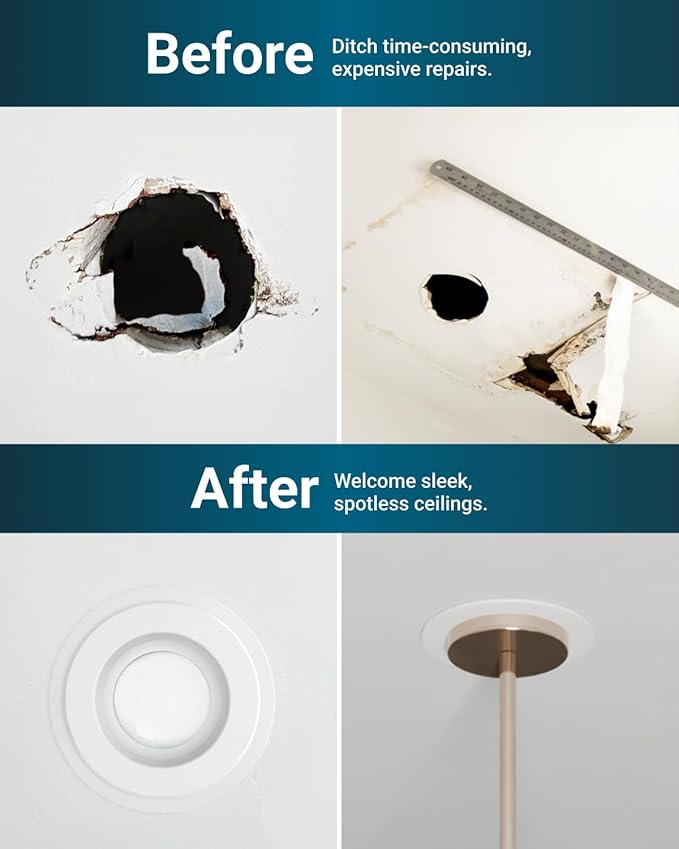 Sunco 24 Pack Goof Rings for 4 Inch Recessed Lights White Can Light Goof Trim Ring, Outer Diameter 6.7-inch, Inner Diameter 4.25-inch, Durable Plastic Design, Matte Finish, Flush Mount.