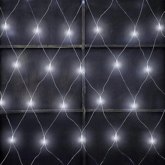 woohaha Outdoor Christmas Net Lights, 9.8FTx6.6FT 192 LED Plug-in Mesh Lights with 8 Lighting Modes, Connectable Light for Bush Christmas Garden Tree Holiday Wedding Party Decor, Cool White