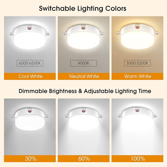 Solar Ceiling Lights 2 Pack, Daytime & Night 3200K/4000K/6000K Dimmable Shed Lights with On/Off Switch & Remote, 120LED*2 Solar Lights Outdoor & Indoor for Home Barn Shop Carpot Chicken Coop