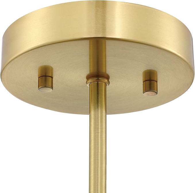 Design House Gracelyn 9 in Ceiling Mount Pendant Light, Semi-Flush Mount, Dimmable, Seeded Glass, Satin Gold, 9 in x 9 in x 14.36 in, 588517-SG