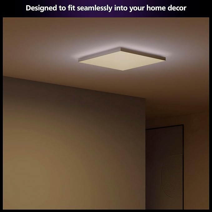 Philips Hue Datura Smart Ceiling Panel (Square 23.62in x 23.62in) White & Color Light, Bluetooth Compatible, Voice Control with Alexa, Apple Home & Google Assistant