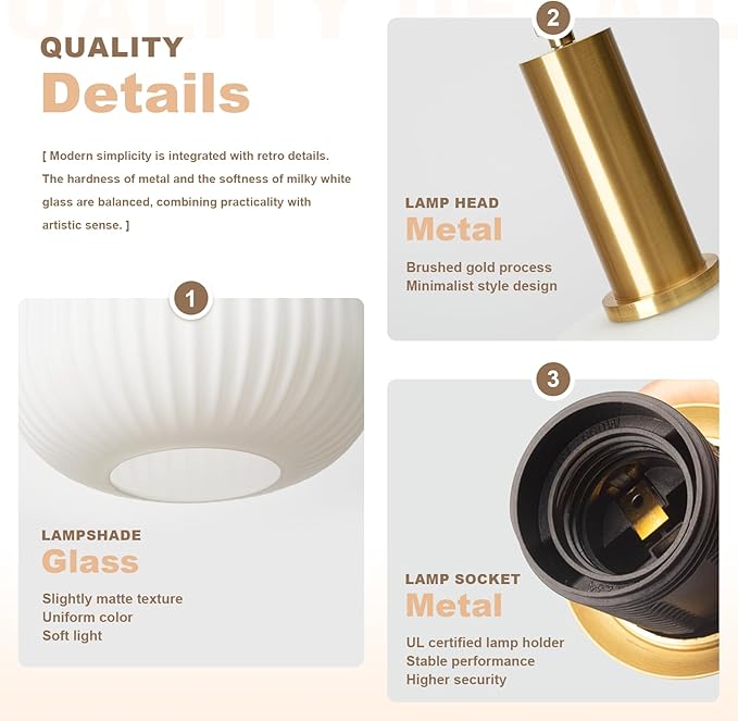 Plug in Pendant Light with Cord, 9.8" Milk Glass Hanging Light Fixture, White Ribbed Globe Swag Lamp with On/Off Switch, Mid-Century Modern Hanging Lamp for Bedroom, Kitchen, Dining Room