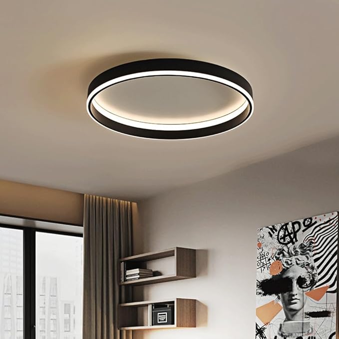 Minimalist Master Bedroom Ceiling Light, European Modern Living Room Flat Ceiling Lighting, Balcony Study Close To Ceiling Lamp Fixture, Side Emitting Design Saving Ceiling Lights, For Hallw