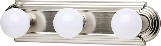 Nuvo Lighting 60/300 Transitional Three Light Vanity in Pwt, Nckl, B/S, Slvr. finish