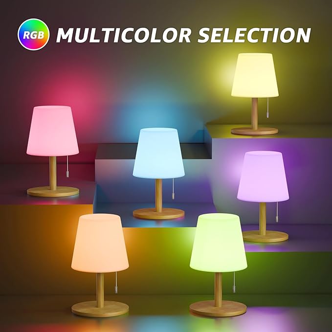 uuffoo Shower Lamp Waterproof 8 Colors, Shower Light Rechargeable Cordless Battery Operated, LED Outdoor Table Lamps Dimmable Portable for Indoor Outdoor Bathroom Home Patio (Bamboo)
