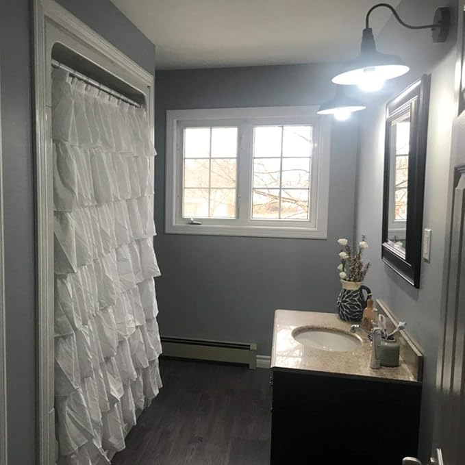 BRIGHTESS Bathroom Light Fixtures,Black Vanity Light, Decor Barn Light,E26 Farmhouse Wall Lamps Sconces Kitchen Bedroom Hardwired (2 Packs)