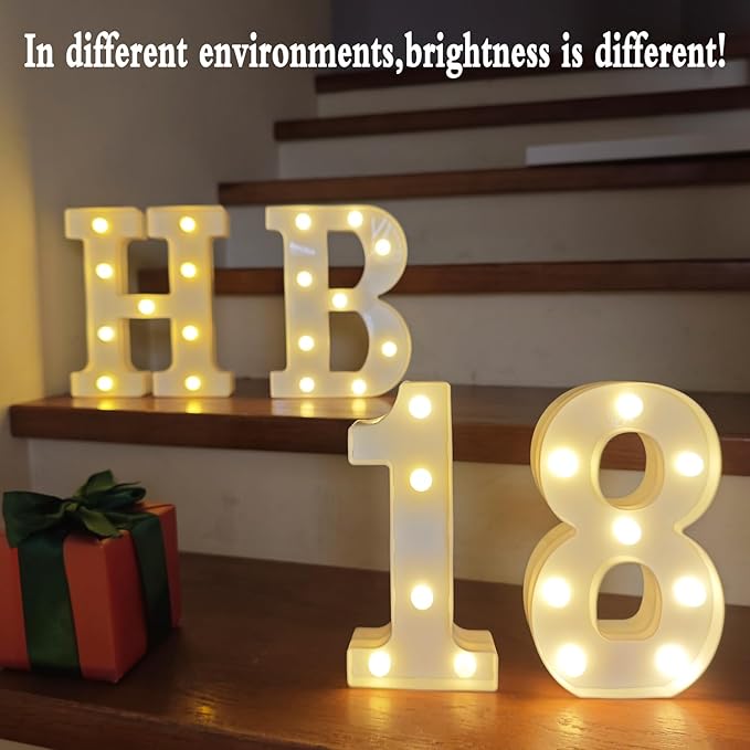 LED Marquee Numbers, Small Light Up Numbers for Party, 8.58 Inch Battery Powered Lighted Number for Birthday, Night Light, Table or Home Decor (Number 8)