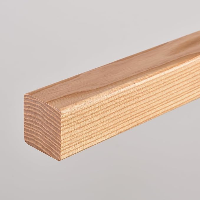 YISDESIGN 31.5" 18W 1-Light Wooden Led Linear Pendant Light Dimmable Led Ceiling Hanging Light Fixtures Modern Chandeliers for Dining Room Kitchen Island Lights Natural